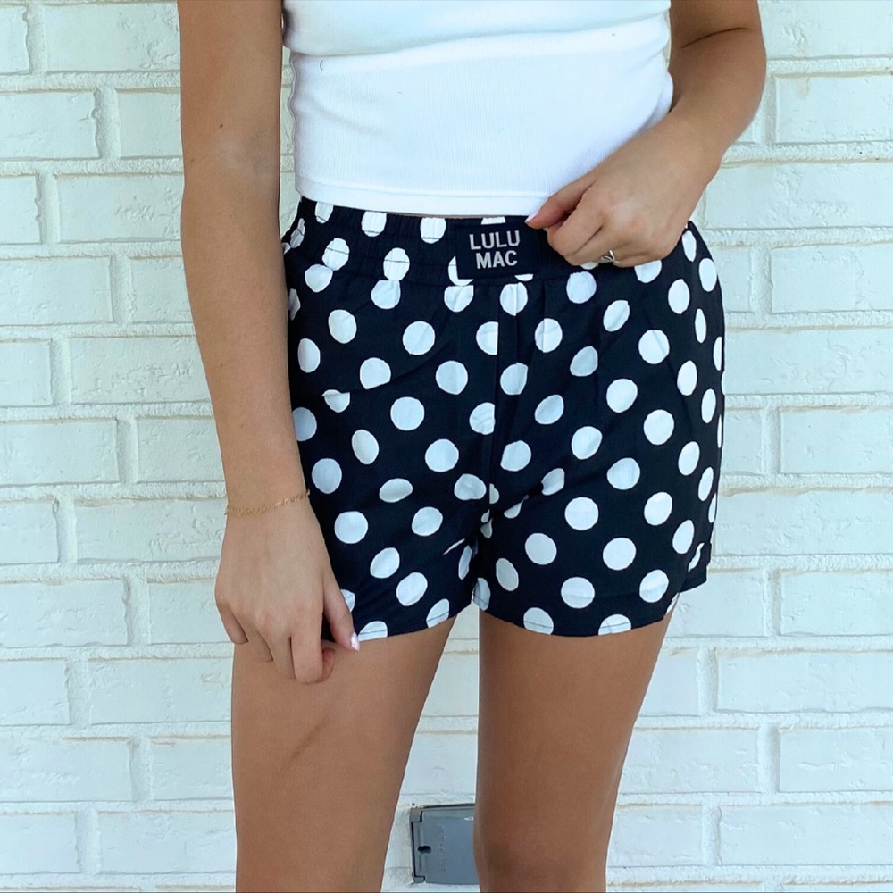 LULU MAC BLACK POLKA DOT Boxer Shorts